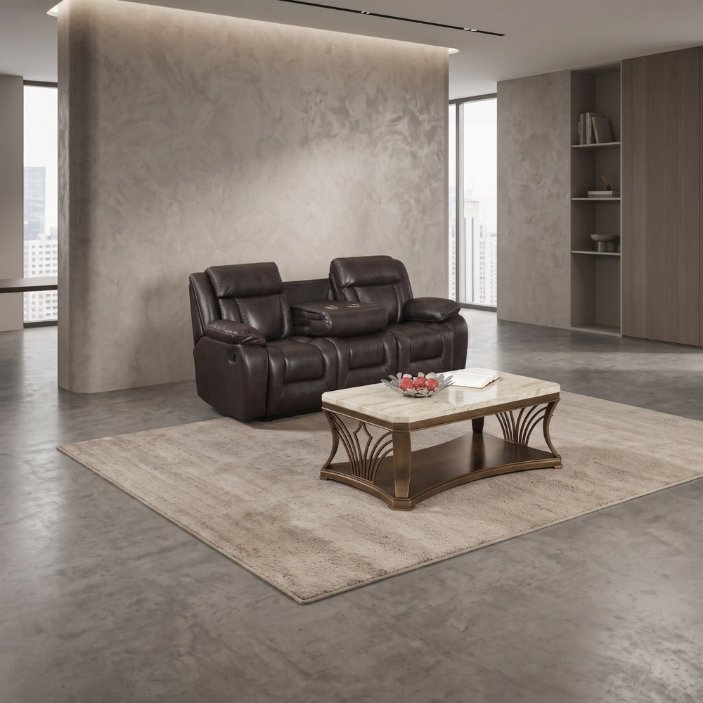 Hutchson 3 Seater Recliner (Dark Brown) (W2210 D1010 H1020mm)