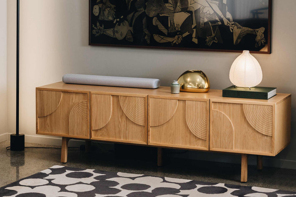 ARC TV Stand (Natural Oak) (W180 D45 H55CM)