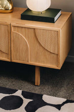 ARC TV Stand (Natural Oak) (W180 D45 H55CM)