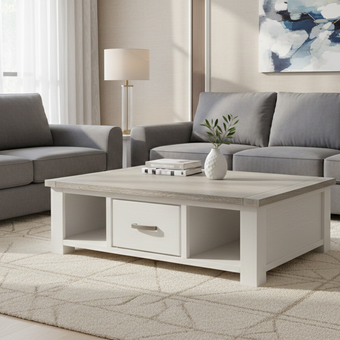 Scarletwood Coffee Table With Drawers (W1300 D700 H420mm)