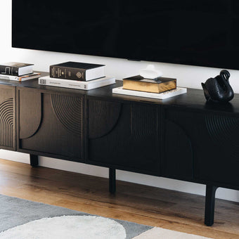 ARC TV Stand (Black Oak)
