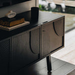 ARC TV Stand (Black Oak) (W180 D45 H55CM)