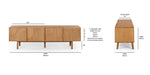ARC TV Stand (Black Oak) (W180 D45 H55CM)
