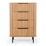 Anders Tallboy 4 drawers (Natural Oak) (W79 D46 H115CM)