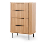 Anders Tallboy 4 drawers (Natural Oak) (W79 D46 H115CM)