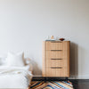 Anders Tallboy 4 drawers (Natural Oak) (W79 D46 H115CM)