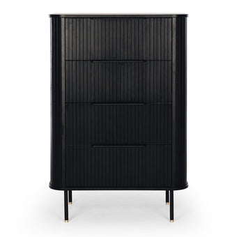Anders Tallboy 4 drawers (Black Oak)