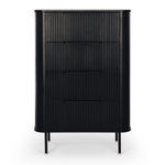Anders Tallboy 4 drawers (Black Oak) (W79 D46 H115CM)