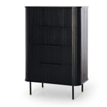 Anders Tallboy 4 drawers (Black Oak) (W79 D46 H115CM)