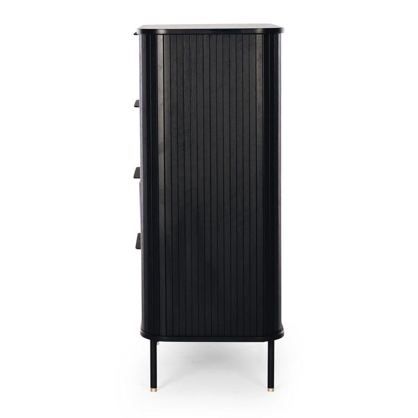 Anders Tallboy 4 drawers (Black Oak)