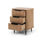 Anders Bedside 3drw (Natural Oak) (W57 D42 H67CM)