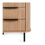 Anders Bedside 3drw (Natural Oak) (W57 D42 H67CM)