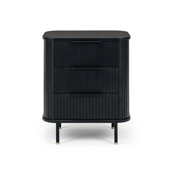 Anders Bedside 3drw (Black Oak)