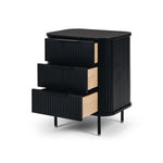 Anders Bedside 3drw (Black Oak) (W57 D42 H67CM)