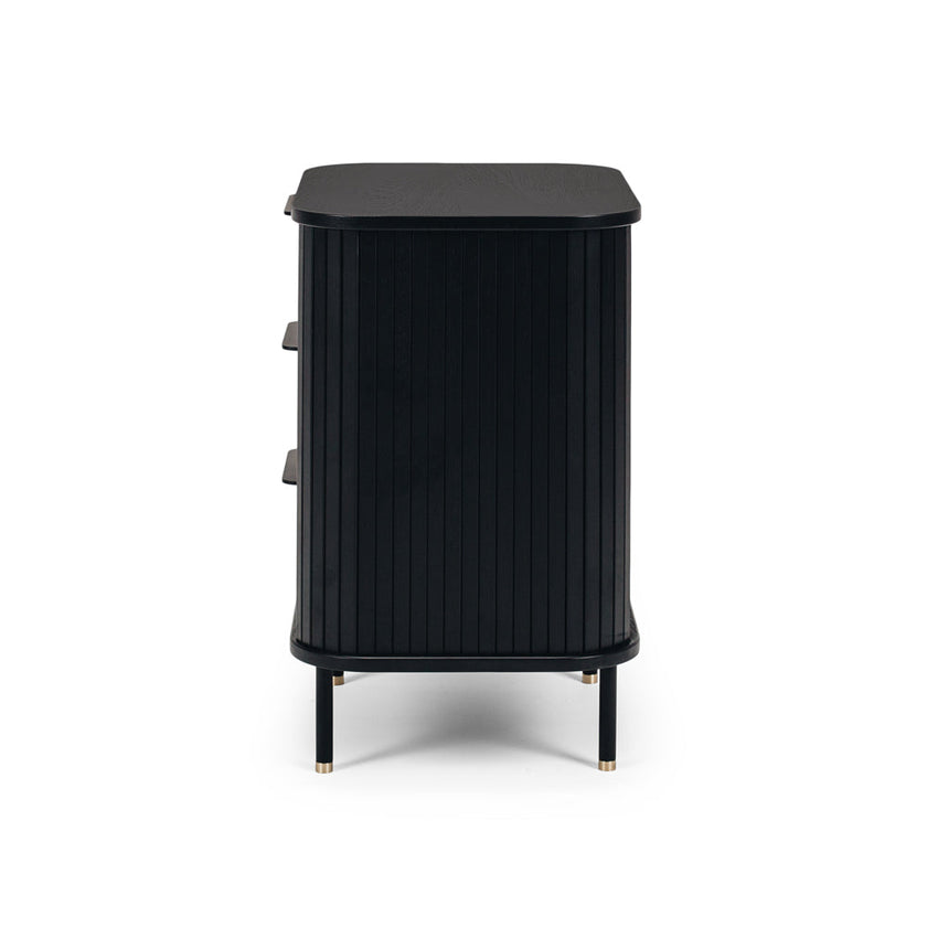 Anders Bedside 3drw (Black Oak)