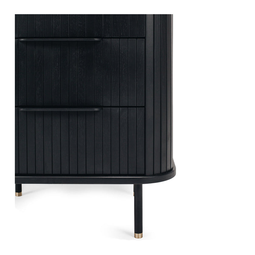 Anders Bedside 3drw (Black Oak)