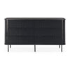 Anders Dresser 6 drawers (Black Oak) (W153 D46 H81CM)