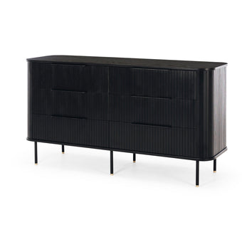 Anders Dresser 6 drawers (Black Oak)