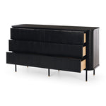 Anders Dresser 6 drawers (Black Oak) (W153 D46 H81CM)