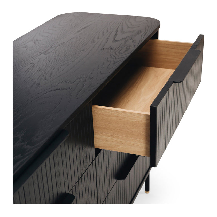 Anders Dresser 6 drawers (Black Oak)