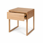 Avalon Natural Oak Side Table (Oak Top) (W50 D45 H55CM)