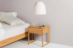 Avalon Natural Oak Side Table (Oak Top) (W50 D45 H55CM)