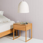 Avalon Natural Oak Side Table (Oak Top) (W50 D45 H55CM)