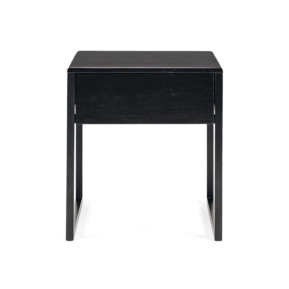 Avalon Black Oak Side Table (Black Oak Top) (W50 D45 H55CM)