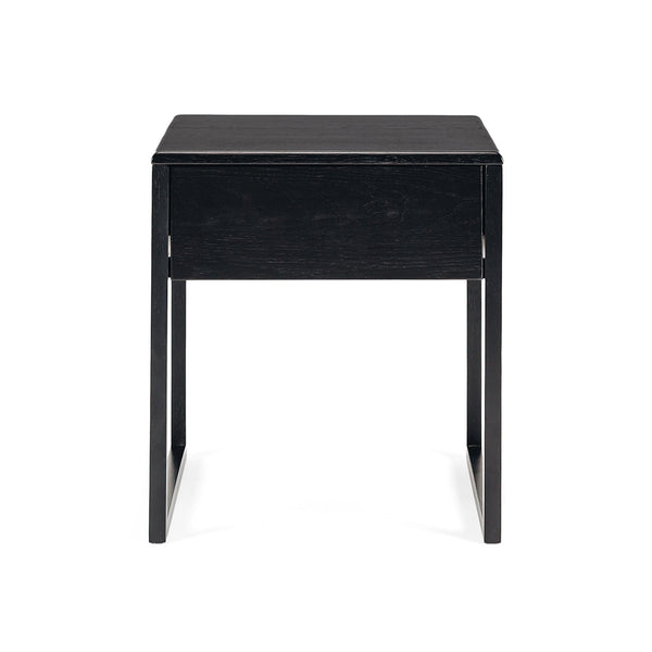 Avalon Black Oak Side Table (Black Oak Top) (W50 D45 H55CM)