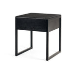 Avalon Black Oak Side Table (Black Oak Top) (W50 D45 H55CM)
