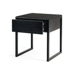 Avalon Black Oak Side Table (Black Oak Top) (W50 D45 H55CM)