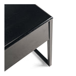 Avalon Black Oak Side Table (Black Oak Top) (W50 D45 H55CM)