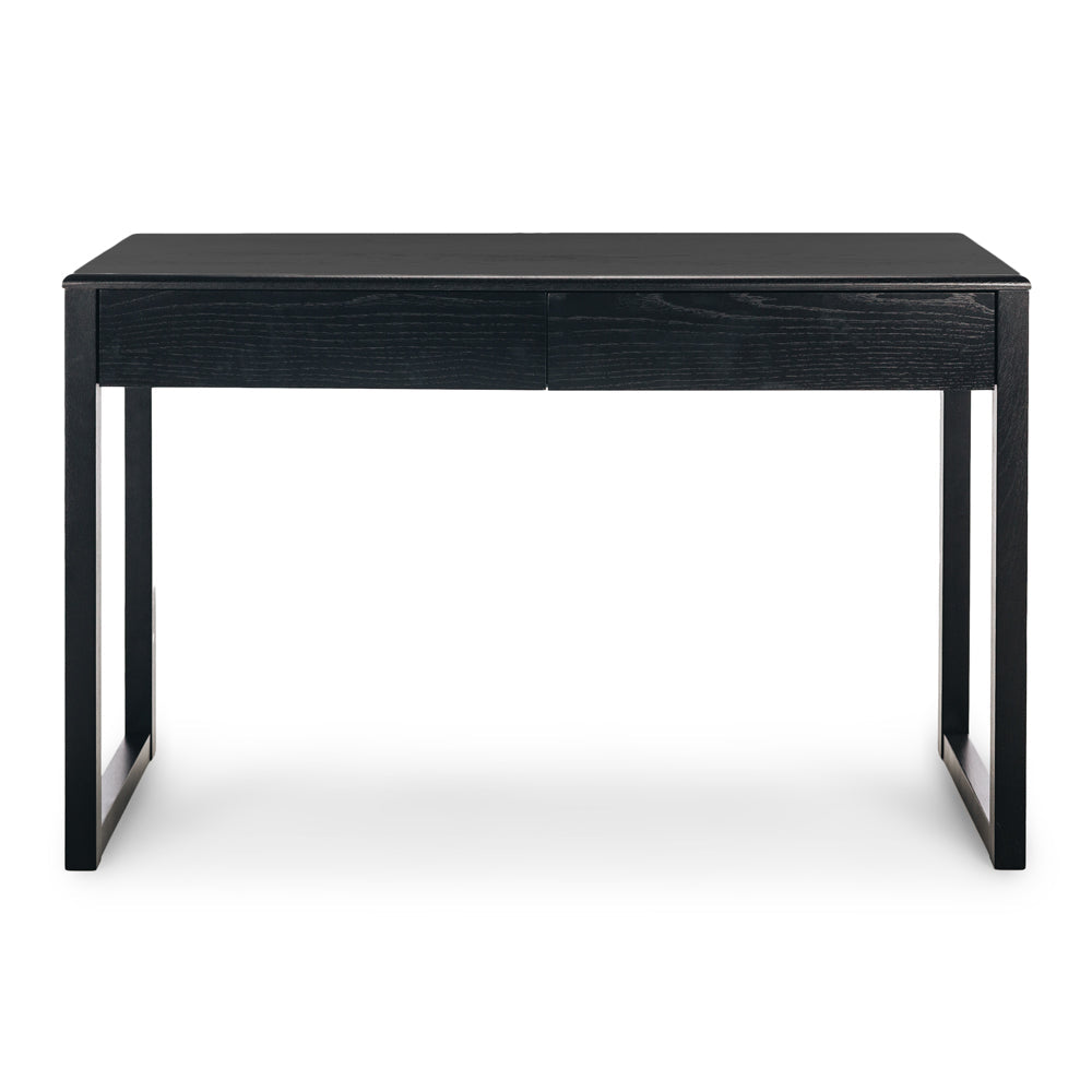 Avalon Black Oak Desk (Oak Top) (W120 D50 H75CM)