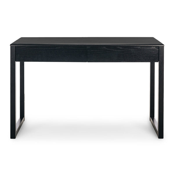 Avalon Black Oak Desk (Oak Top) (W120 D50 H75CM)