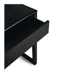 Avalon Black Oak Desk (Oak Top) (W120 D50 H75CM)