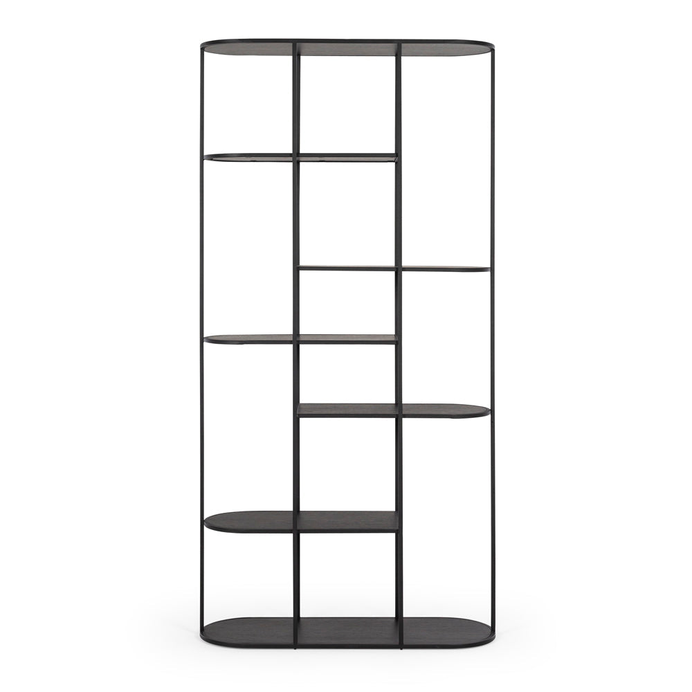 DECO Display/Bookcase Black Oak (D30 W90 H180CM)