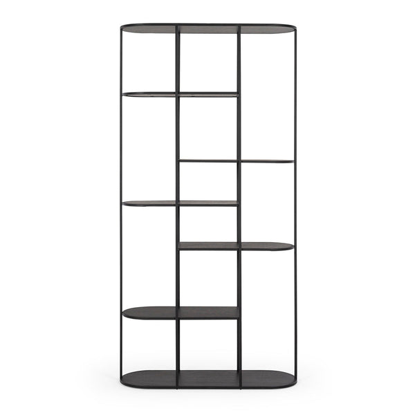 DECO Display/Bookcase Black Oak (D30 W90 H180CM)