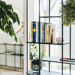 DECO Display/Bookcase Black Oak (D30 W90 H180CM)