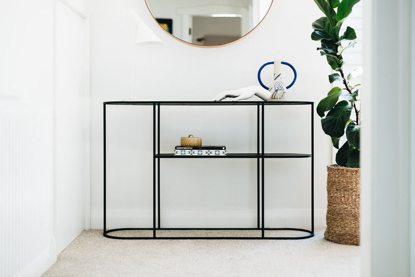 DECO Console Table Black Oak