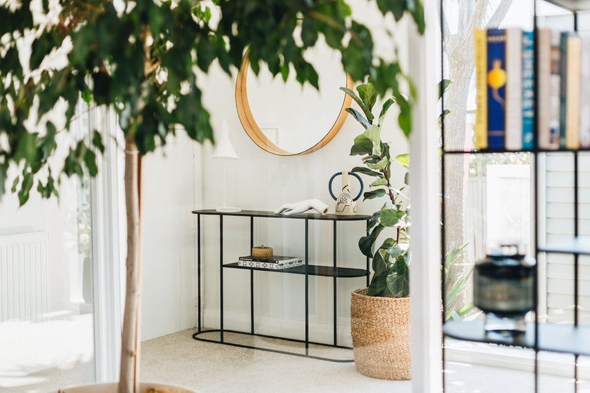 DECO Console Table Black Oak