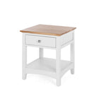 Jessica 1Drw Bedside OAK TOP (W44 D34 H59CM)