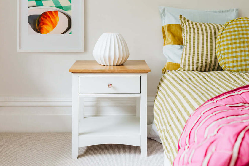 Jessica 1Drw Bedside OAK TOP