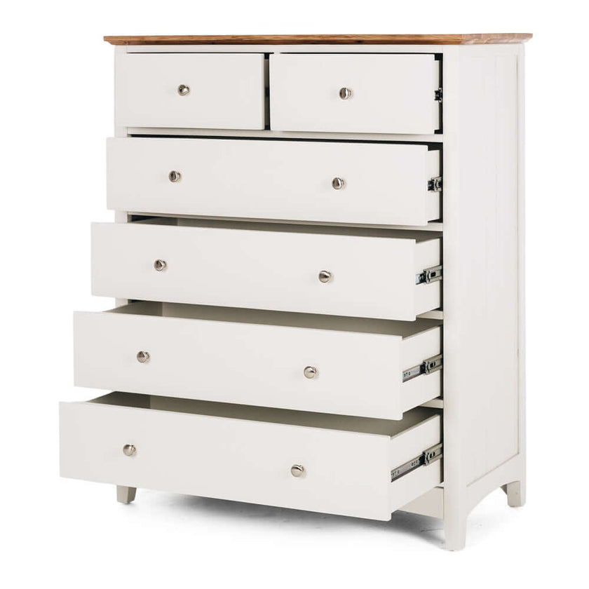 Jessica 6 Drw Chest OAK TOP