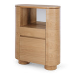 Akita Natural Oak Bar Cabinet (Oak Top) (W90 D35 H110CM)