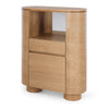 Akita Natural Oak Bar Cabinet (Oak Top) (W90 D35 H110CM)