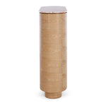 Akita Natural Oak Bar Cabinet (Turkish Rose Top) (W90 D35 H110CM)