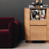 Akita Natural Oak Bar Cabinet (Turkish Rose Top)