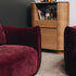 Akita Natural Oak Bar Cabinet (Turkish Rose Top)