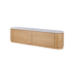 Akita Natural Oak Tv Stand (Marble Top) (L180 D35 H45CM)