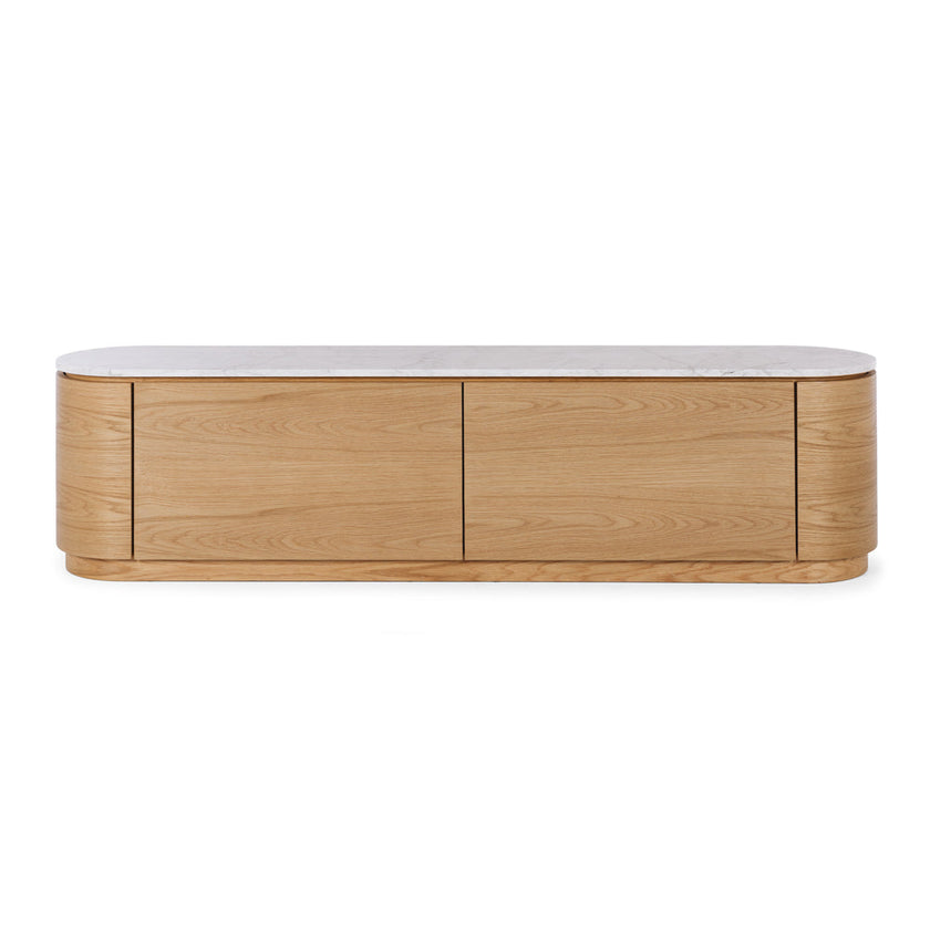 Akita Natural Oak Tv Stand (Marble Top)